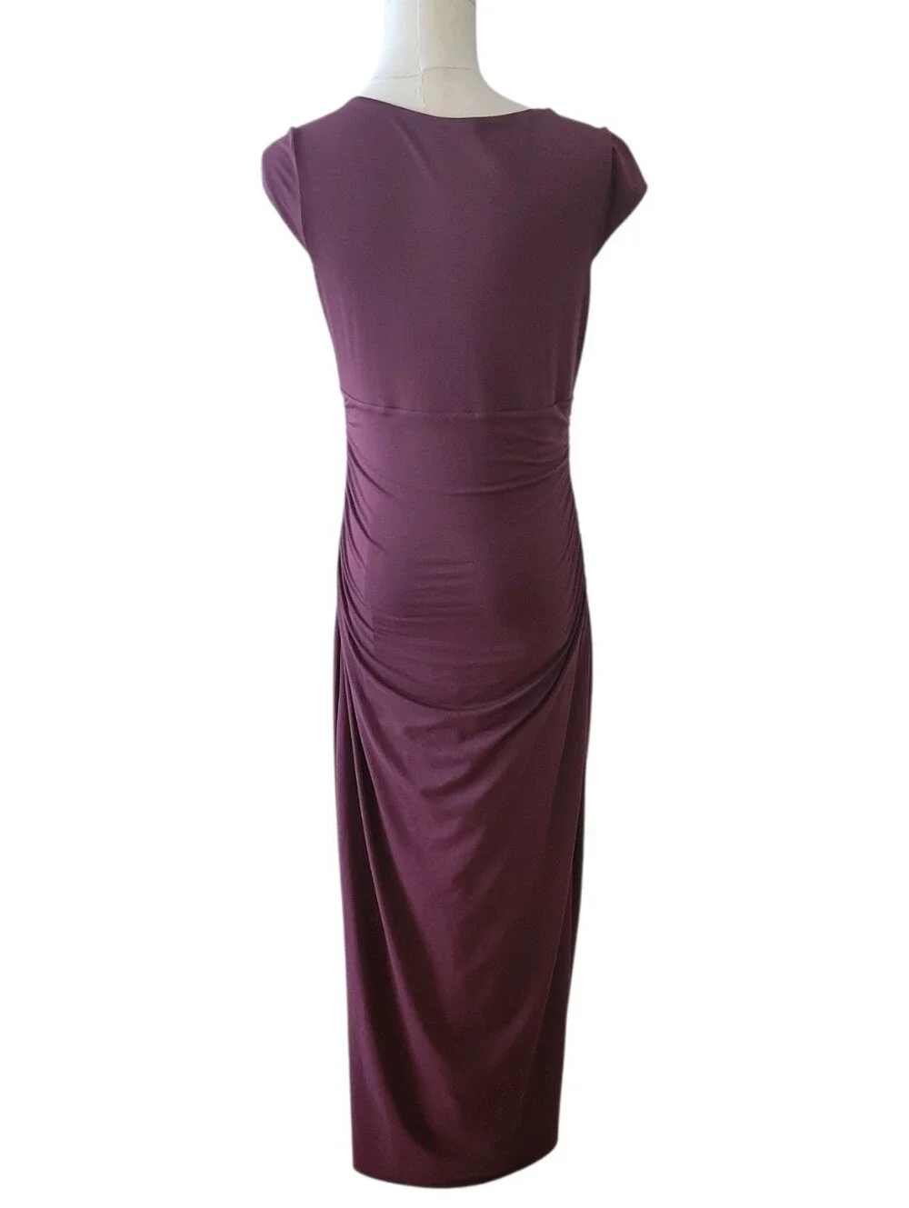 Abercrombie & Fitch Cabernet Ruched Long Maxi Dress Size Medium